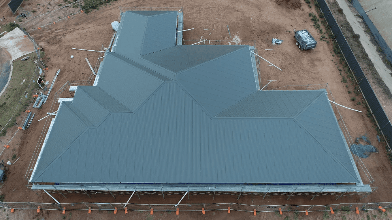 Aerial view residential construction